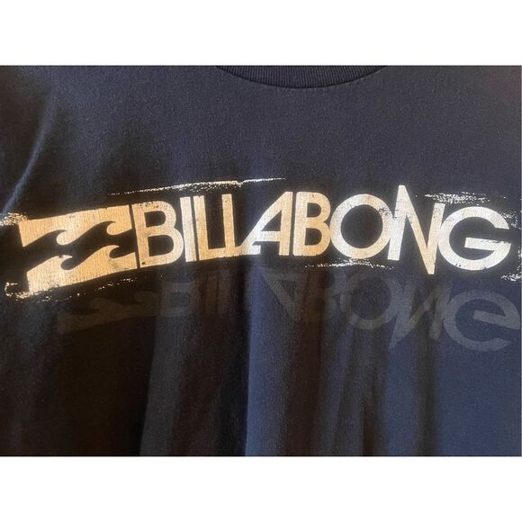 Billabong Graphic T-Shirt Mens M Logo Black Short Sleeve Surf Skate Spellout Top - Picture 2 of 4